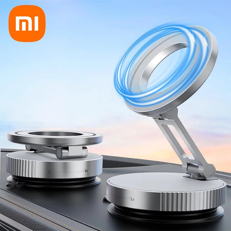 "360° Magnetic Car Phone Mount - Strong Grip, Foldable & Hands-Free"