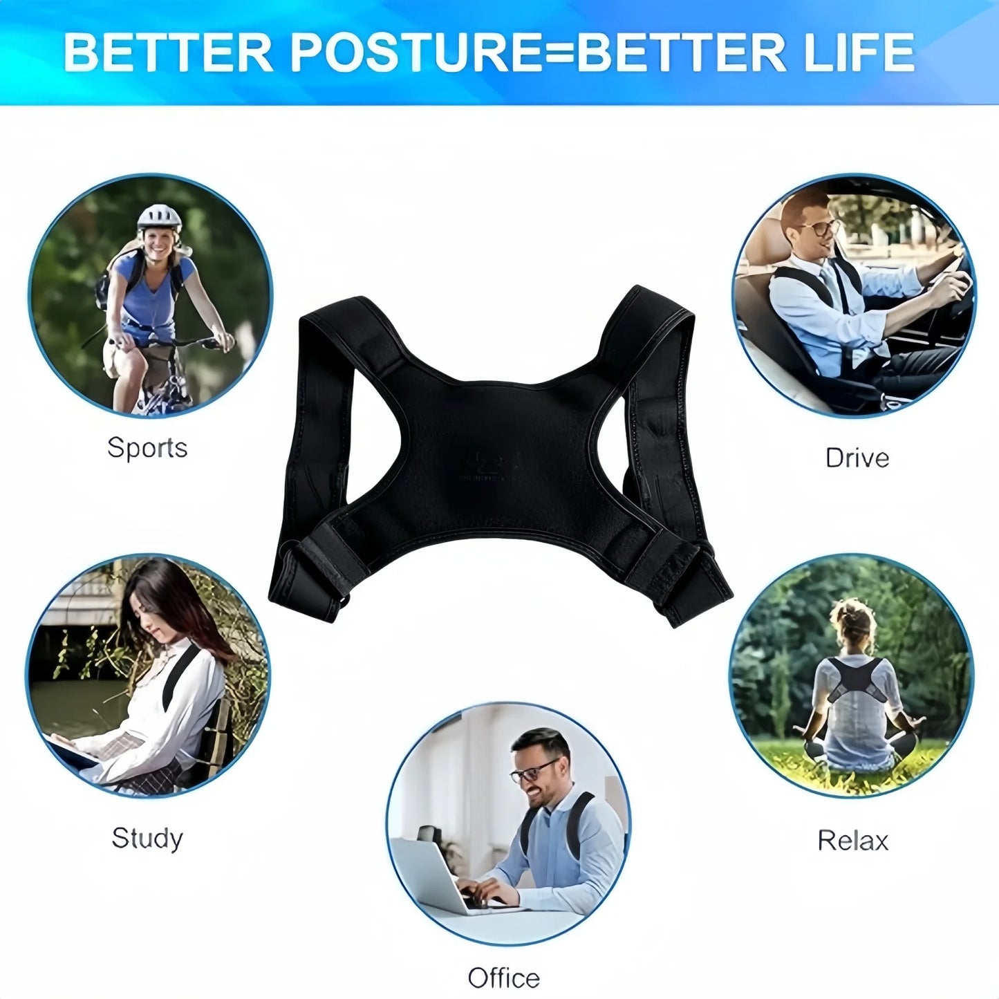 Adjustable Posture Corrector for Man and Women- Relieve Back Pain and Improve Confidence