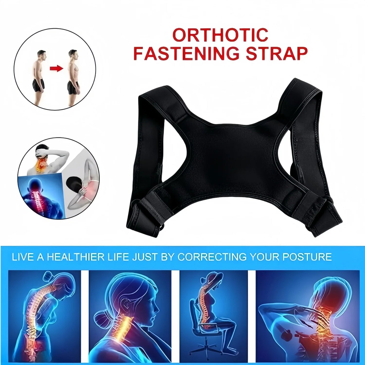 Adjustable Posture Corrector for Man and Women- Relieve Back Pain and Improve Confidence