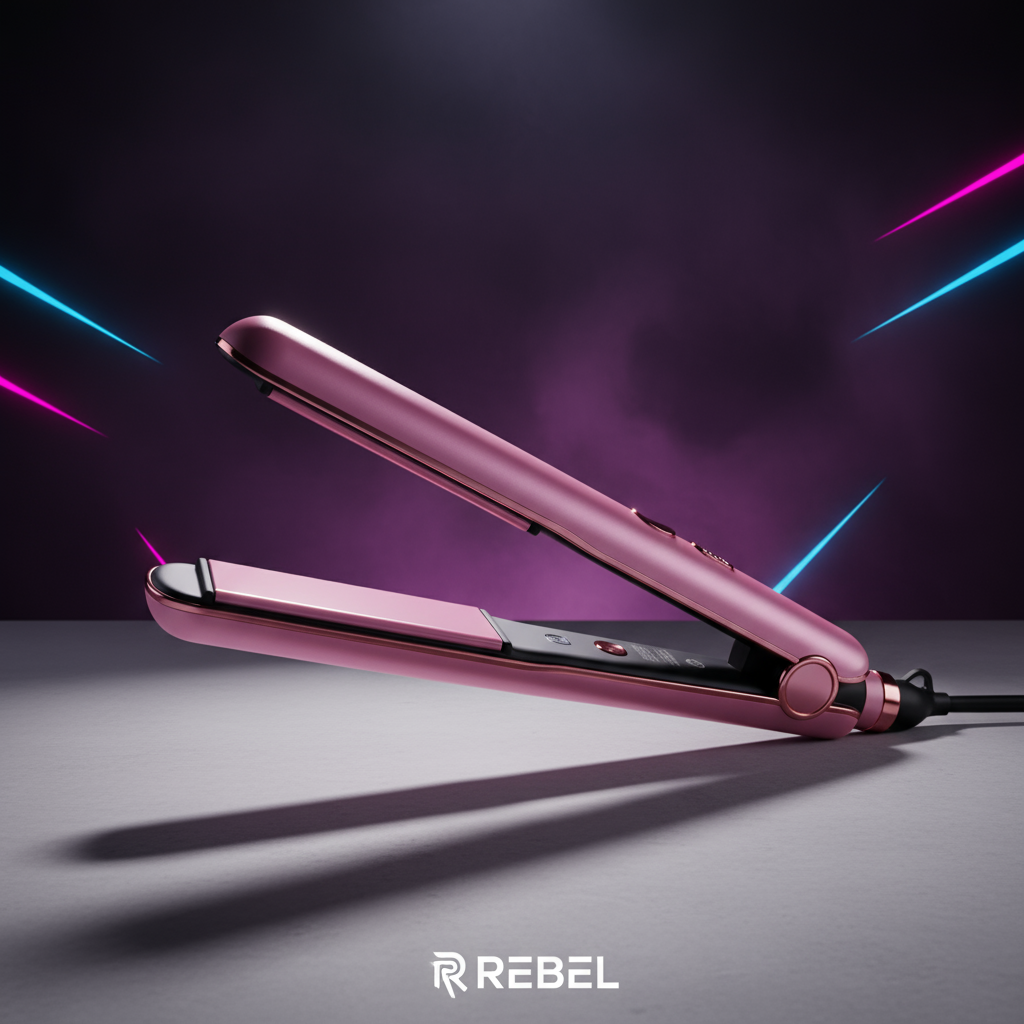 Pink Hair Straightener - Side Angle