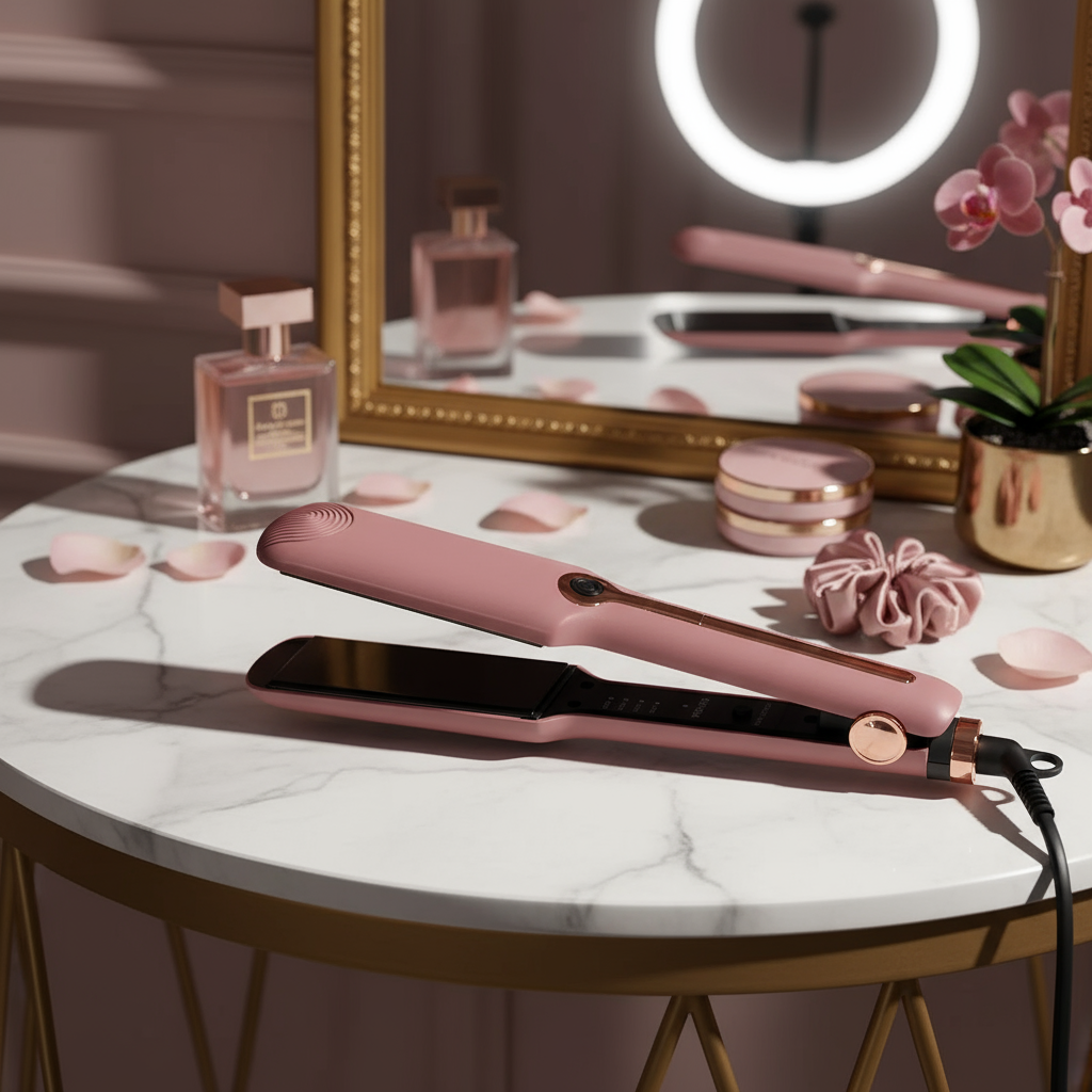Pink Straightener - Vanity Scene